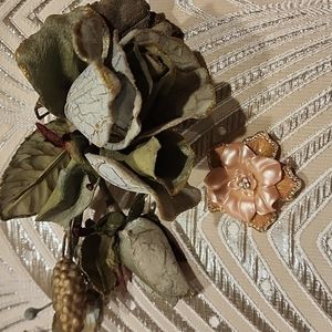 Joan Rivers Enamel Gardenia Flower Brioch